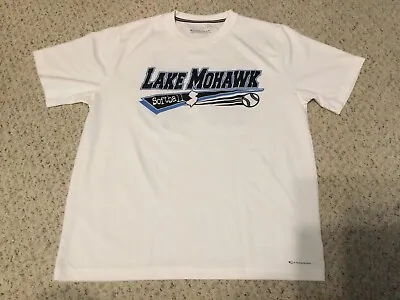 Tekgear Men’s Softball Jersey Size Large White & Blue - Lake Mohawk #00 Preowned • $9.95