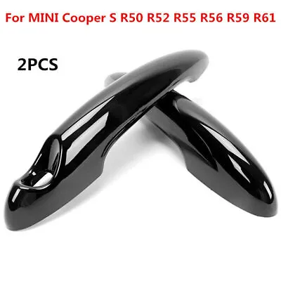 Pair Glossy Black Door Handle Covers For MINI Cooper S R50 R52 R55 R56 R59 R61 • $16.01