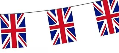 10m Union Jack Plastic Bunting King Charles Coronation Street And Garden Party • £3.99