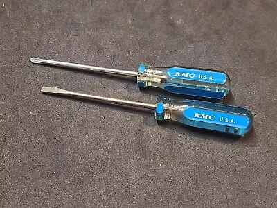 Vintage NOS KMC USA Pocket Mini Screwdriver Set Of 2 Phillips & Slotted Clip • $18