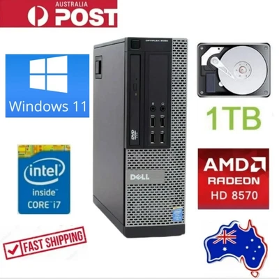 $208 • Buy DELL 9020 CORE I7 4790 @ 3.6GHZ 8 GB RAM 1TB SATA ATI HD8570 WIN 10 PRO