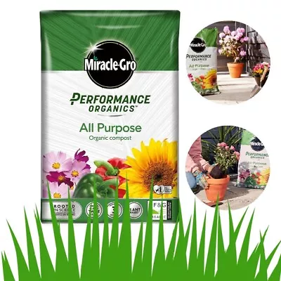 Miracle-Gro All Purpose Organic Soil Compost Garden Plant Flower Growing 40L • £12.49