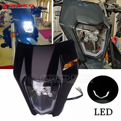 Enduro LED Headlight For Kawasaki KX450F KLX110 Yamaha WR450R WR250X TTR225 YZ F • $65.99