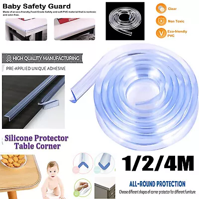 £3.75 • Buy 1-4m Table Guard Strip Corner Edge Safety Cushion Foam Bumper Baby Protector