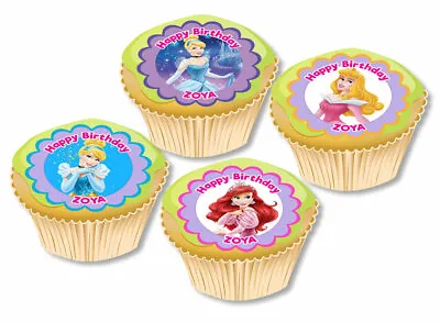 £2.30 • Buy 35 Pre-cut Edible Personalised Princess Cupcake Toppers Rice Wafer Paper