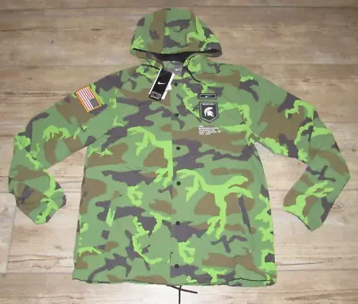 Nike Michigan State Spartans Salute To Service Treeline Jacket Hoodie Men's XL • $57.79