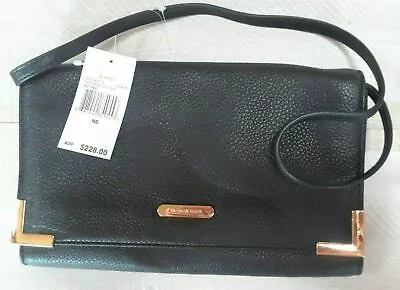 Nwt Michael Kors Beverly Black Oversized Clutch Leather Handbag Msrp 228.00 • $99.99