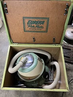 Vintage EUREKA Vacuum Cleaner Canister Roto Matic Hose Attachments W Box • $124.99