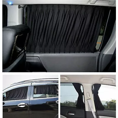 2Pcs Car Window Curtain Sunshade Universal Baby Van SUV UV Kit Black US Stock • $21.99