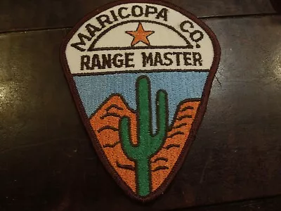 MARICOPA COUNTY  RANGE MASTER - ARIZONA AZ Sheriff Police Patch CACTUS MOUNTAIN • $12