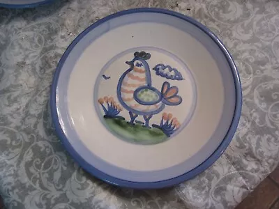 M.A. Hadley Pottery Hand Painted 9  Chicken Plate With Signature • $25