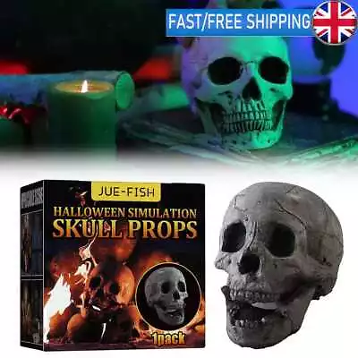 Fire Pit Skull Party Ornament Ceramic Fire Pit Skull For Outdoor Garden Barbecue • £6.97