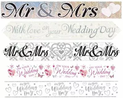 £2.69 • Buy Wedding Day Banners Party Decorations Mr & Mrs Bride Groom Celebration