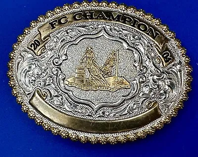 FC Champion 2004 Rodeo Cowboys Barrel Racing Belt Buckle California GYMKHANA • $136.40