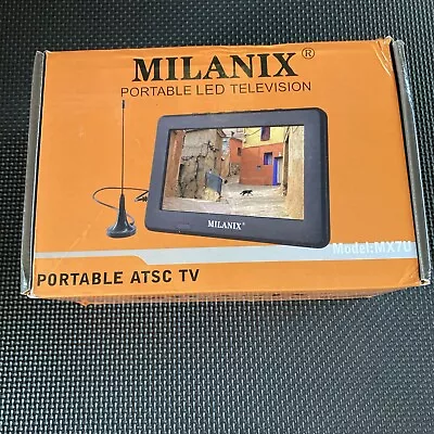 Milanix 7  Portable Widescreen LCD TV W/ Digital TV Tuner & USB SD Slot & AV In • $47.99