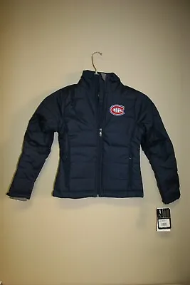 NWT NHL Montreal Canadians Girls Cheer Squad Full Zip Jacket Small (7-8) Navy • $19.95