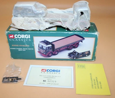 £18.99 • Buy Corgi Classics 31701 Foden 8 Wheel Rigid Truck & Mini Van For Eddie Stobart