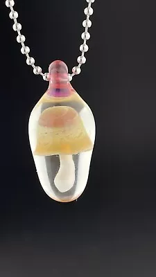 Handmade Glass Mushroom Pendant  By Lampwork Implosion • $22