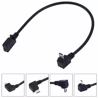 90 Degree Micro USB Male To Mini USB Female Adapter Converter Cable UKFB FwM UR • $6.15