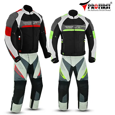 Mens Motorbike Armoured Jacket Suit Racing Motorcycle Waterproof Trousers Suits • $125.05