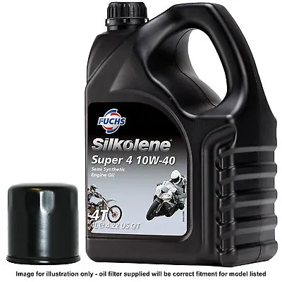 Kawasaki ZX6R ZX6-R 2002-2006 Silkolene Super 4 10w40 Oil And Filter Kit • £35.98