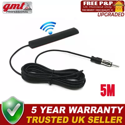 Powerfull Universal Car Hidden Amplified Antenna AM/FM Radio Ariel 12V Electroni • £5.95