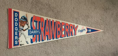 Vintage 1989 Darryl Strawberry New York Mets 30  Felt Licensed Baseball Pennant • $14.99