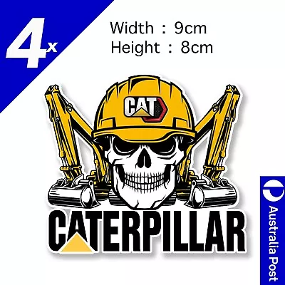 Caterpillar Diesel Power SKULL Heavy Machinery Mining Skull Logo Sticker • $9