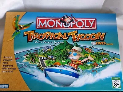 Monopoly  Tropical Tycoon  DVD Interactive Edition Board Game Complete  • £12.99