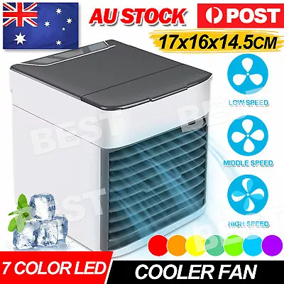 $24.45 • Buy Mini Conditioner Portable Air Cooler LED USB Fan Cooling Rechargeable Fan Desk
