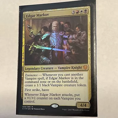 MTG Edgar Markov Commander 2017 036/309 Foil Mythic Mint Condition Vampire Card • $110