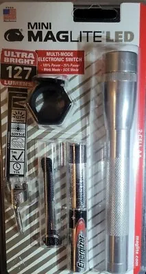 MagLite SP2210C: Mini Led 2 Cell AA Flashlights Silver • $39.99