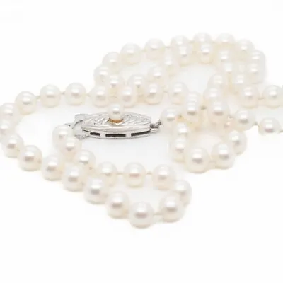Vintage Mikimoto Single Strand Of 5mm White Akoya Pearls • $1350