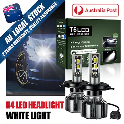 H4 Headlight Light LED Bulbs For Toyota Hilux KUN26 Ute 3.0 D-4D 4WD 2006-2015 • $29.82