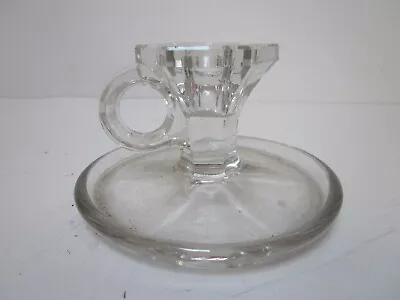 Vintage Crystal Glass Chamber Candlestick Holder • $8