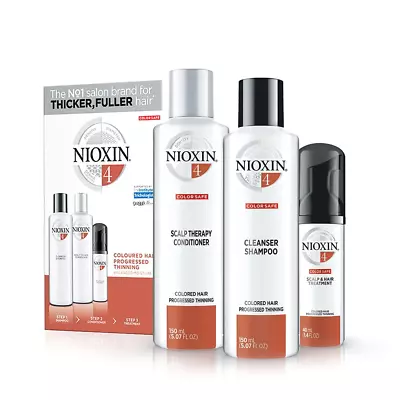 Nioxin System 4 Trial Kit For Coloured Hair With Progressed Thinning AUS SELLER • $59.95
