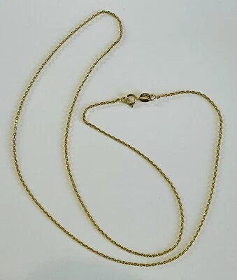 £57.99 • Buy 9ct Gold 375 18” / 45cm Trace Chain - UK Hallmark New 1.5 Grams