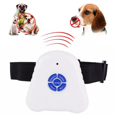 Anti Bark Dog Collar Ultrasonic Stop Dog Barking Collar Deterrent Control Device • £4.24