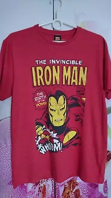 Nice New Disney Marvel Iron Man Mens T-shirt Tee Size M Medium Or Boy 15/18 Yrs • £4.99