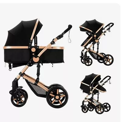 3 In 1 Luxury Travel Baby Stroller Car Seat Carrier Newborn Foldable Portable • $276.29