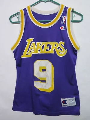 Vintage Nba Jersey Los Angeles Lakers Nick Van Exel Champion Sz 36 Small Xs Read • $59.95