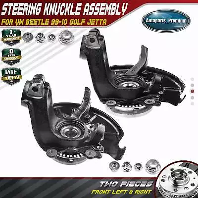 2x Front Knuckle Steering & Wheel Hub Kit For VW Beetle Golf 288mm X 25mm Rotor • $142.99