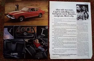 1973 MERCURY CAPRI Print Ad 2 Page • $6