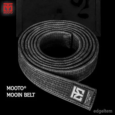 MOOTO Mooin Black Belt (with Embroidery 4 Text Lines) Karate TKD Taekwondo Belt • $93