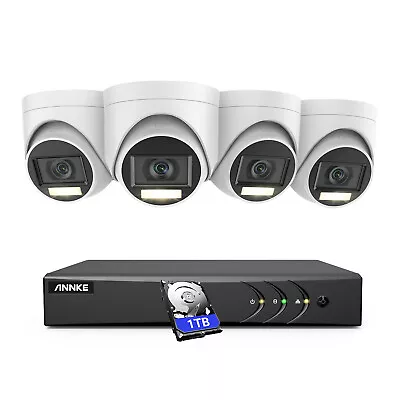 ANNKE 5MP Home CCTV Security System 4 Camera 8 Channel DVR AI Motion Detection • $349.49