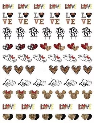 Nail Art Stickers Transfers Self Adhesive Mickey Mouse Minnie Mouse Stickers • £2.60