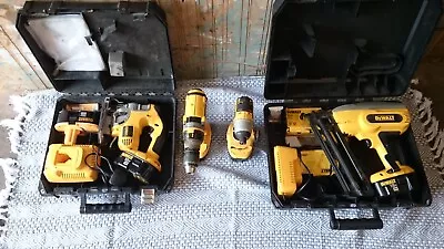 Dewalt 18v Battery Bundle Nail Gun Jigsaw Drill Impact Driver Cases Batteries  • £200