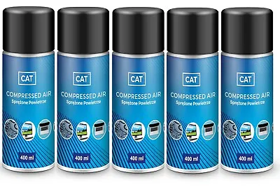 £15.99 • Buy 5 X 400ml Compressed Air Duster Gas Spray Cleaner HQ MAX POWER Can