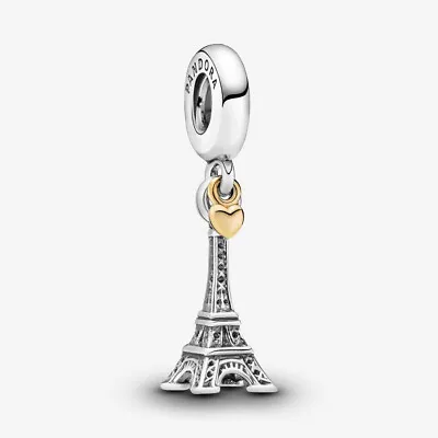 PANDORA Eiffel Tower Silver Dangle With 14k Two-tone - 791302 • £23.63