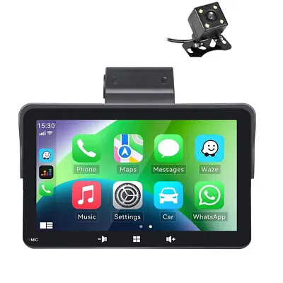 7in Portable Wireless For Apple Carplay Android Auto Car Stereo Radio Bluetooth • $104.30